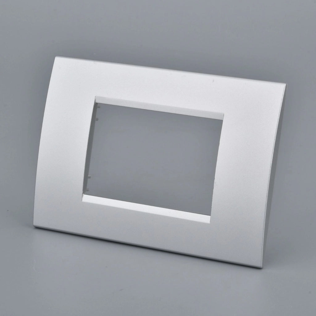 Placca Plastica Quadrata MBL 3M Grigio Compatibile Bticino Living BLN89306