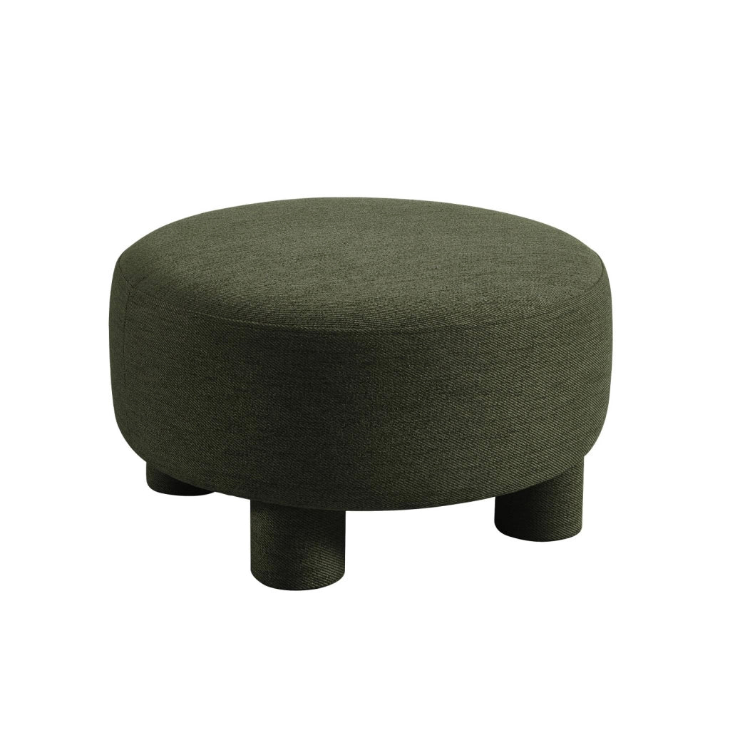 Poggiapiedi per divano zenio tessuto, verde kaki