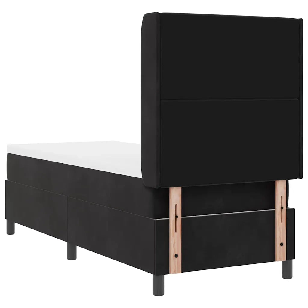 Letto a molle con materasso con led Nero 80 x 200 cm Velluto 3343786