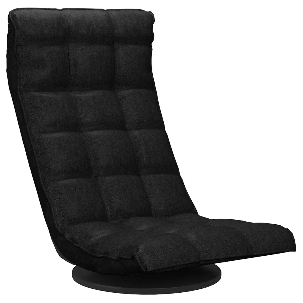 Sedia da Pavimento Girevole Nera in Tessuto CFW7651173