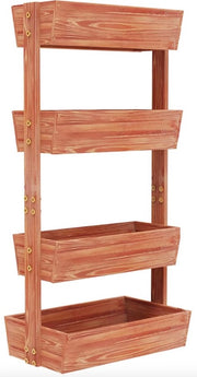 Tavolo per piante - 4 livelli - Tavolo per giardino - Supporto per vasi - Regolabile in altezza - Hout - 4 contenitori