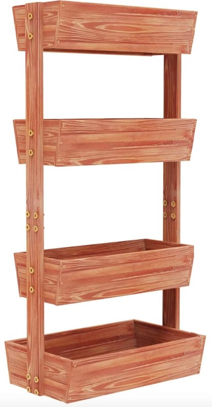 Tavolo per piante - 4 livelli - Tavolo per giardino - Supporto per vasi - Regolabile in altezza - Hout - 4 contenitori