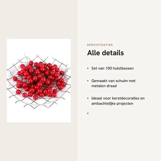 Decorazioni per albero di Natale/Kranz - 100 pezzi - Decorazioni artificiali - Materiale schiuma/metallo - Dimensioni 6x1cm - Decorazioni per albero di Natale