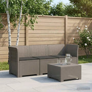 Divano da esterno-Divano da Giardino 3 posti con cuscini in look rattan PP 838381
