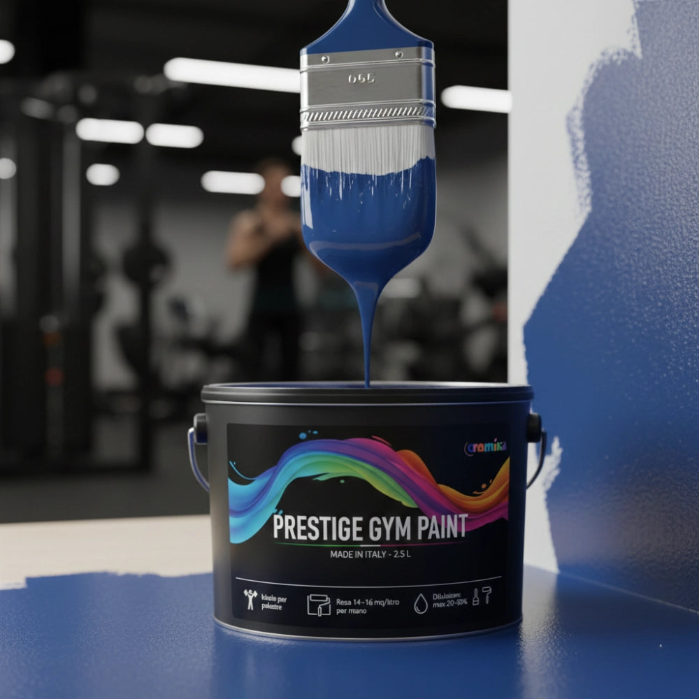 Pittura murale prestige gym paint blu profondo per palestre *** formato 0,750 lt, confezione 1