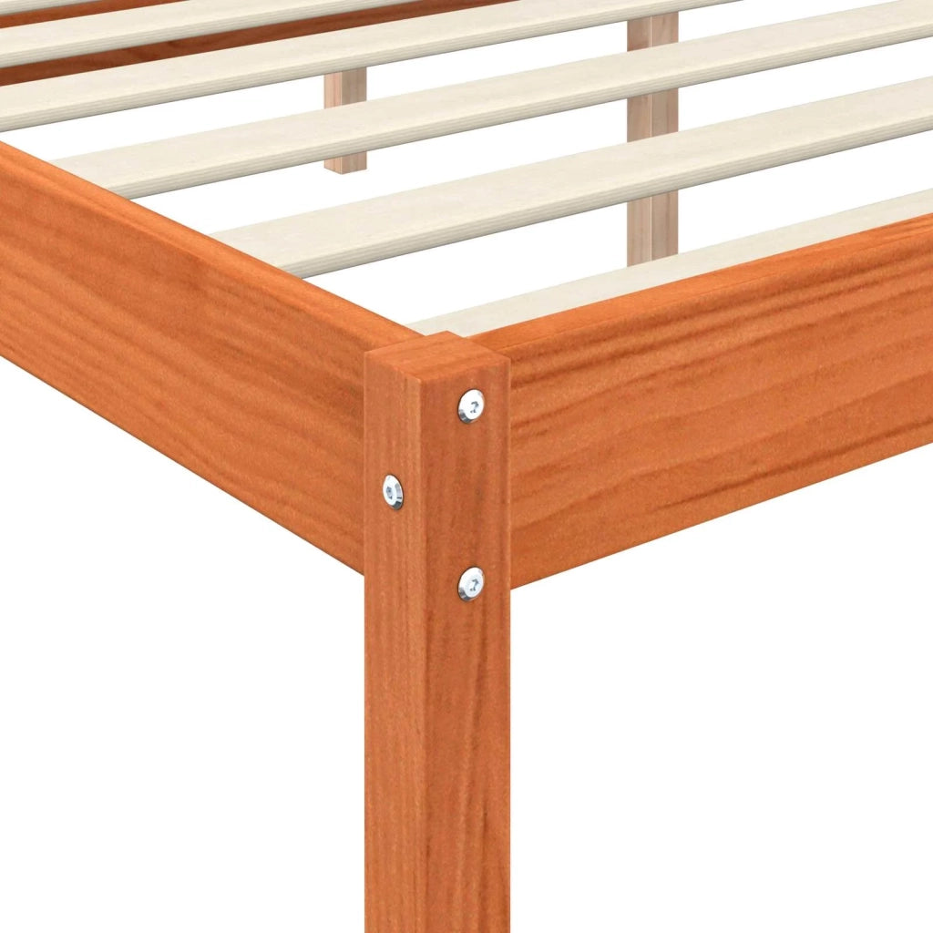 Struttura del letto Marrone cerato 200 x 200 cm Pino massello 867928