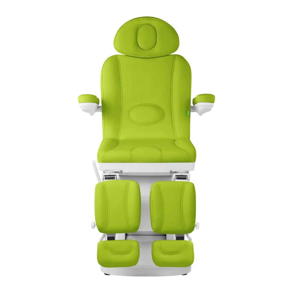 Poltrona pedicure elettrica professionale sintetica e acciaio inox verde 14_0001646