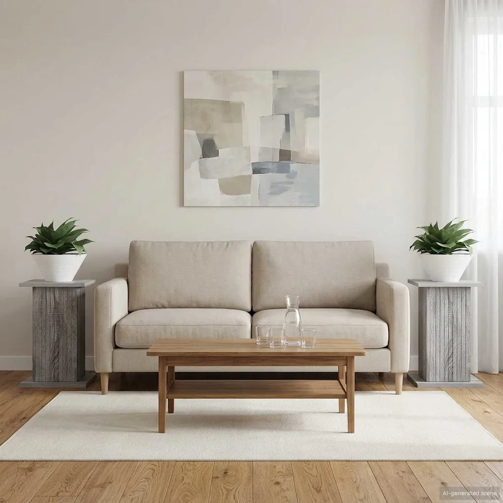 Supporto per piante 2 pcs Grigio Sonoma 30,5 x 30 x 43 cm