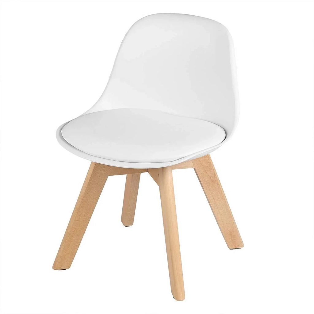 Sedia per bambini con gambe in legno bianco 19_0000132