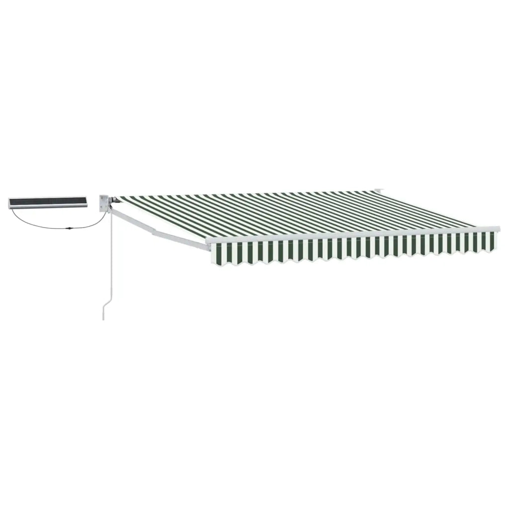 Tettuccio Elettrico Retrattile Verde e Bianco 3 x 2,5 m 3419948
