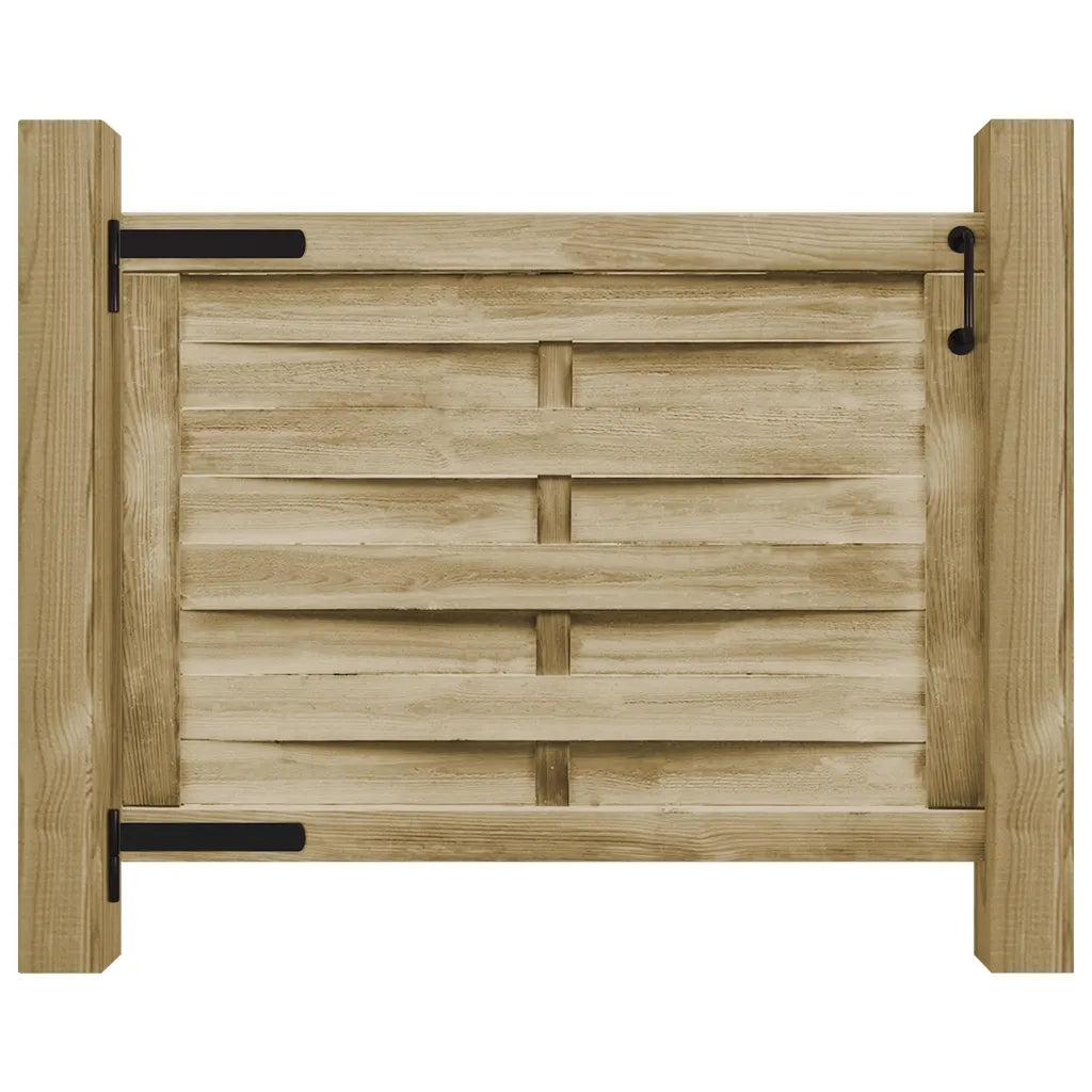 Cancello da Giardino in Legno Impregnato 100x75 cm Verde cod mxl 40251