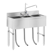 Lavello professionale a 3 vasche 100 x 50 x 97 cm acciaio inox 14_0001591