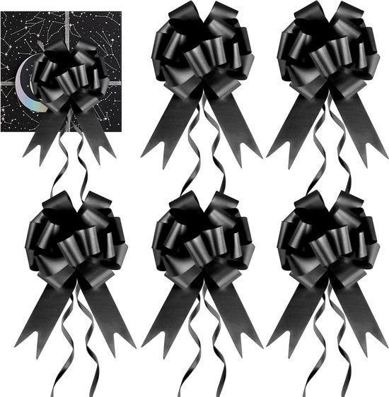 30 pacchi di nastri neri decorativi per regali di nozze e auto - nastri decorativi per nozze e compleanni - con corda per regali di auto decorazione