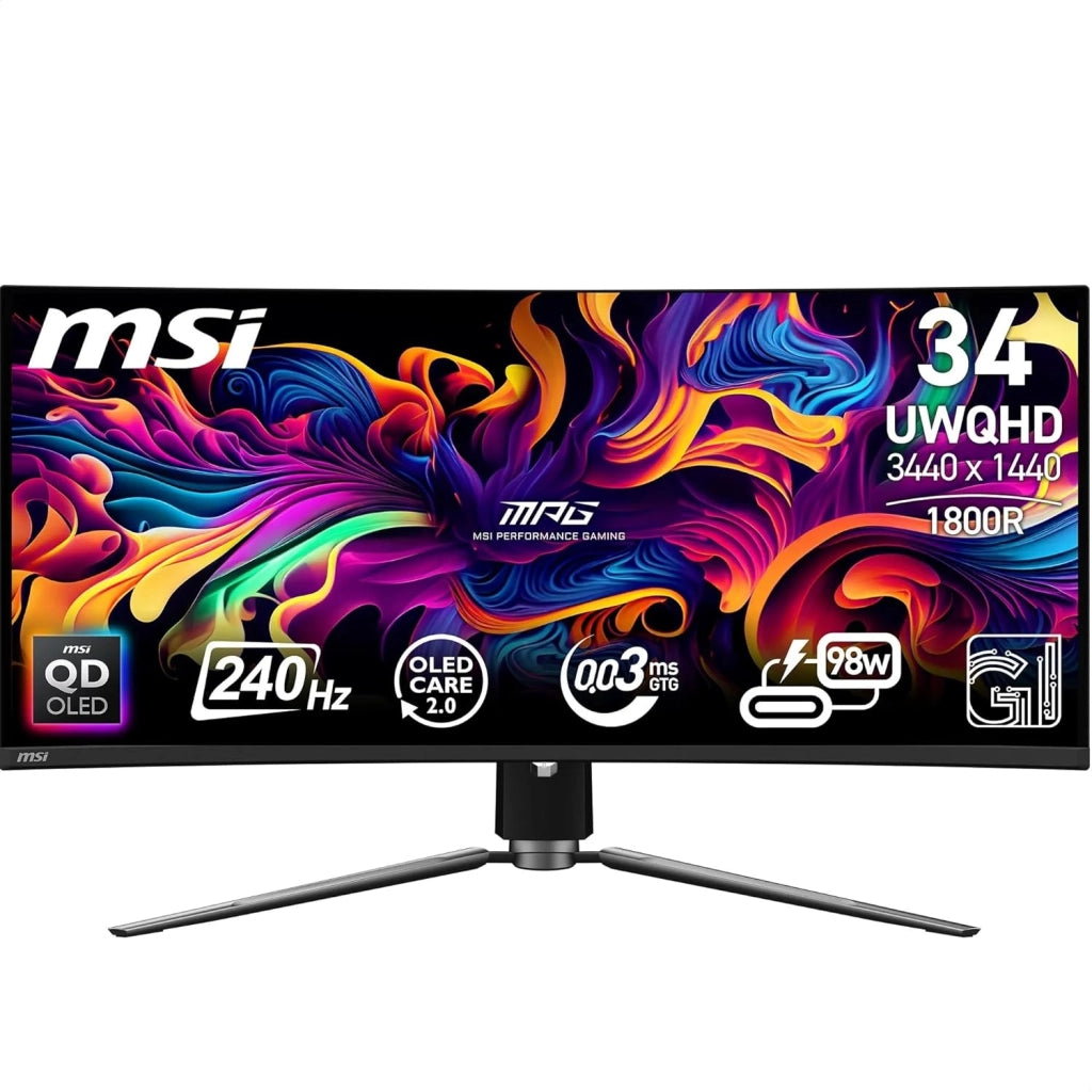 MAG 271QPX QD-OLED Monitor Gaming 26,5" WQHD - Pannello Quantum Dot OLED (2560 x 1440), 360Hz/0.03ms, 99,1% DCI-P3, ΔE≤2, DisplayHDR True Black 400 - DP 1.4a, HDMI 2.1, USB Type-C