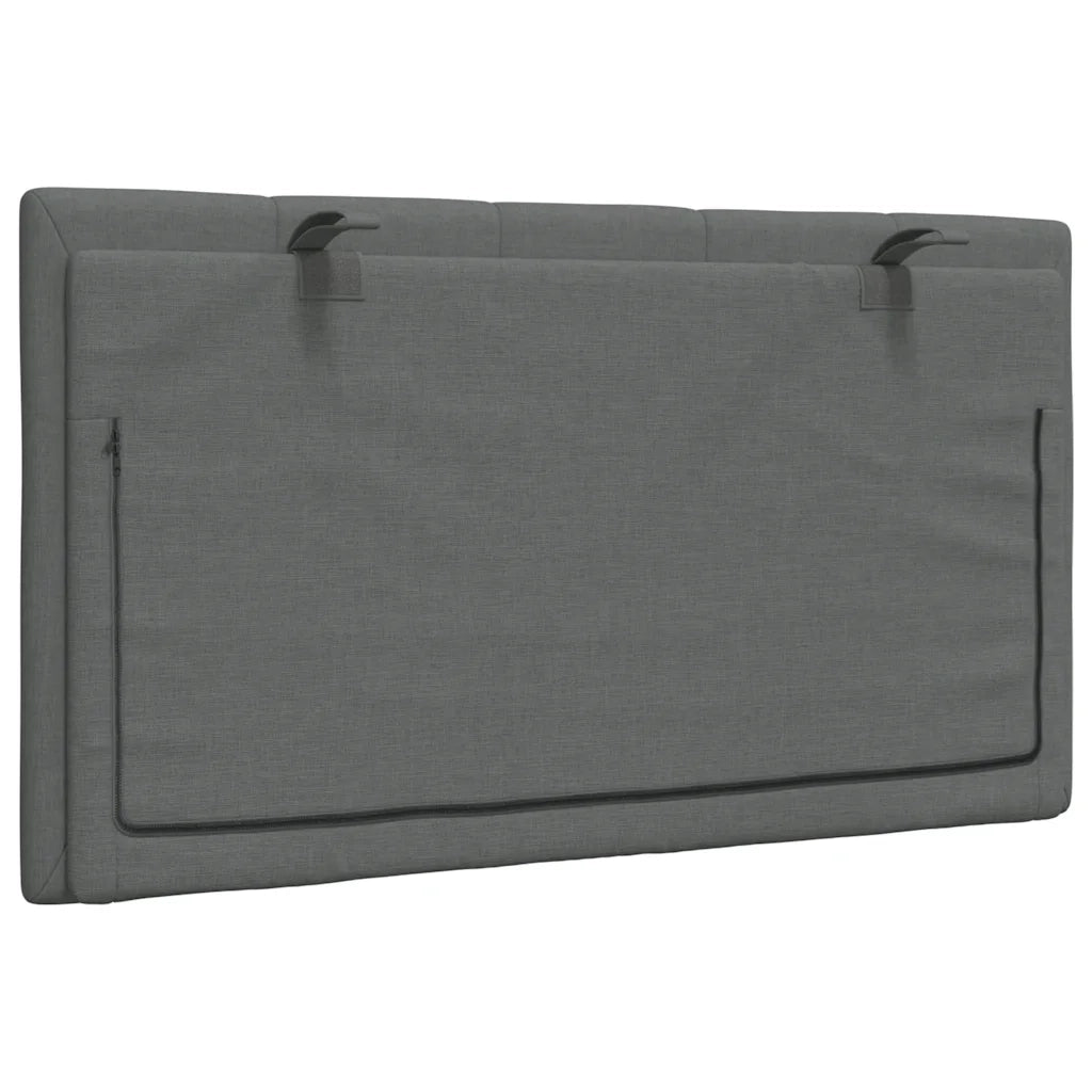 Cuscino Testiera Hanko Grigio Scuro 90 cm in Tessuto CFW8121583