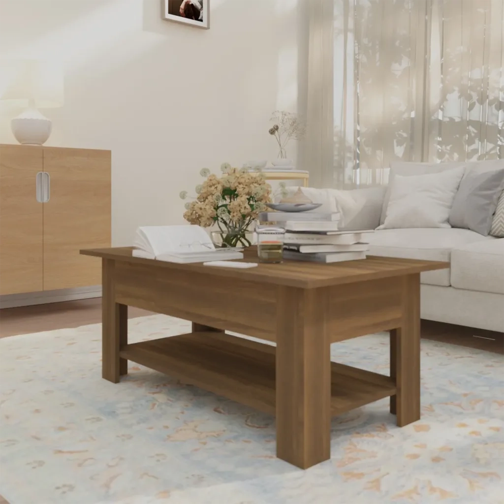 Tavolino da Salotto Rovere Marrone 102x55x42 cm in Truciolato 813076