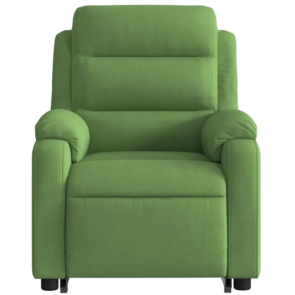 Poltrona Alzapersona Massaggi Elettrica Verde Chiaro Velluto 3205128