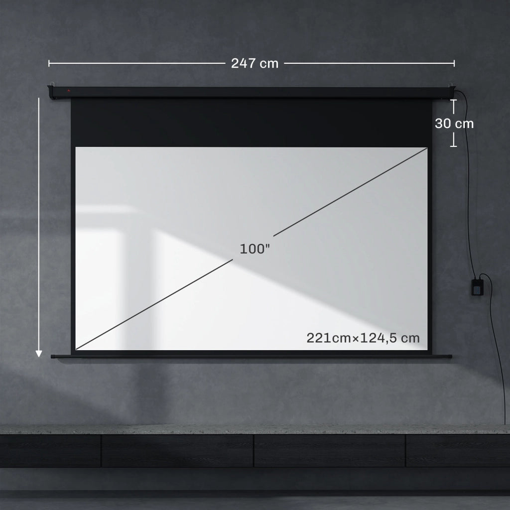 Schermo per proiettore da 100 pollici 16:9 ¨C zephmum ¨C 4K HD montaggio parete o soffitto