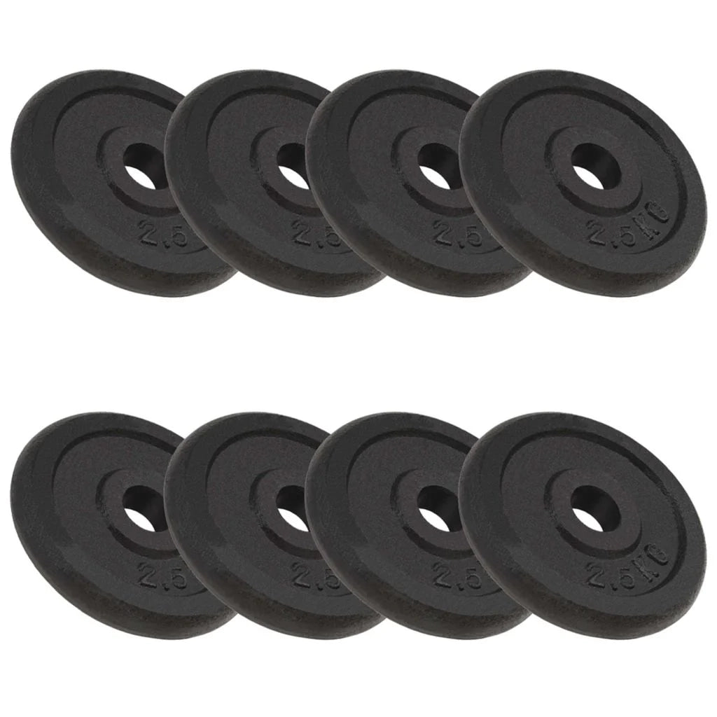 Disco pesi da 8 pezzi 8 manubri in ghisa da 2,5 kg per fitness e bodybuilding 02_0000765