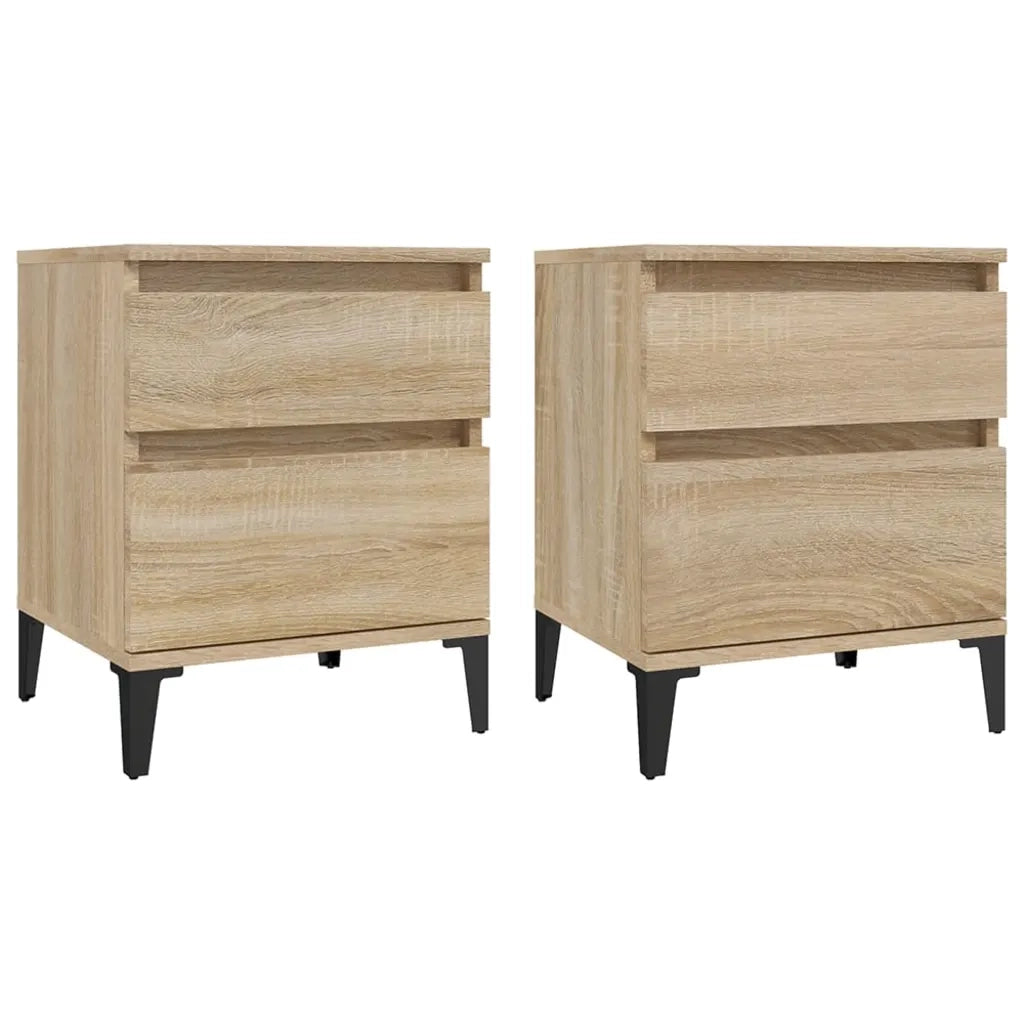 Comodini 2 pz Rovere Sonoma 40x35x50 cm 821849