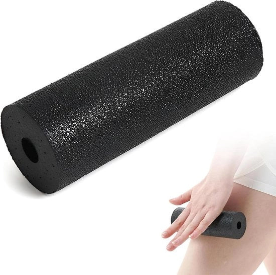 Roller di schiuma per massaggiare il pavimento per esercizi di fascia - rilascia tensione muscolare per fitness e yoga - recupero muscolare - nero