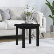 Tavolino da Salotto-Tavolino da soggiorno-Tavolo Nero ? 55x45 cm in Legno Massello di Pino