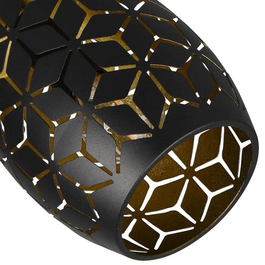 LÚZETE - APPLIQUE DA PARETE 1 LUCE METALLO NERO E14 BIRKITA