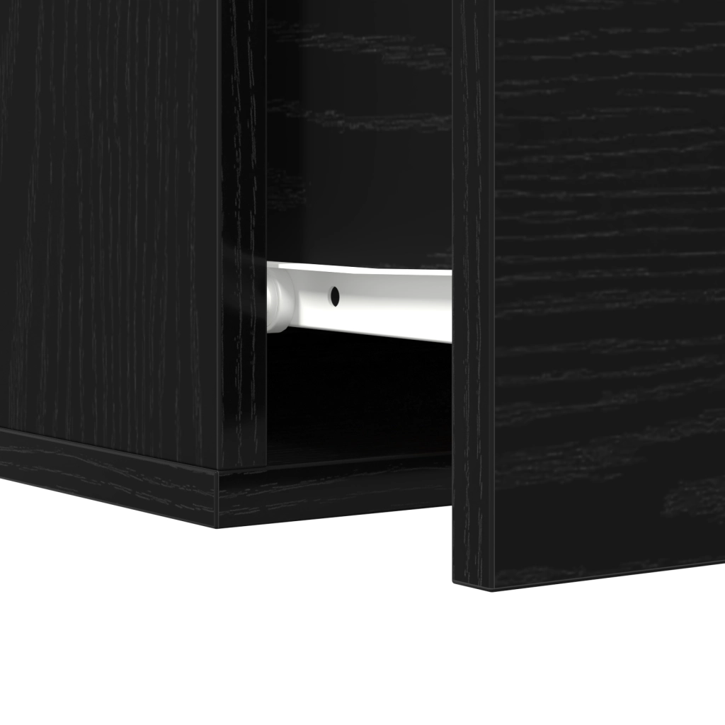 Comodini 2 pz da Muro Nero Rovere 35x35x20 cm