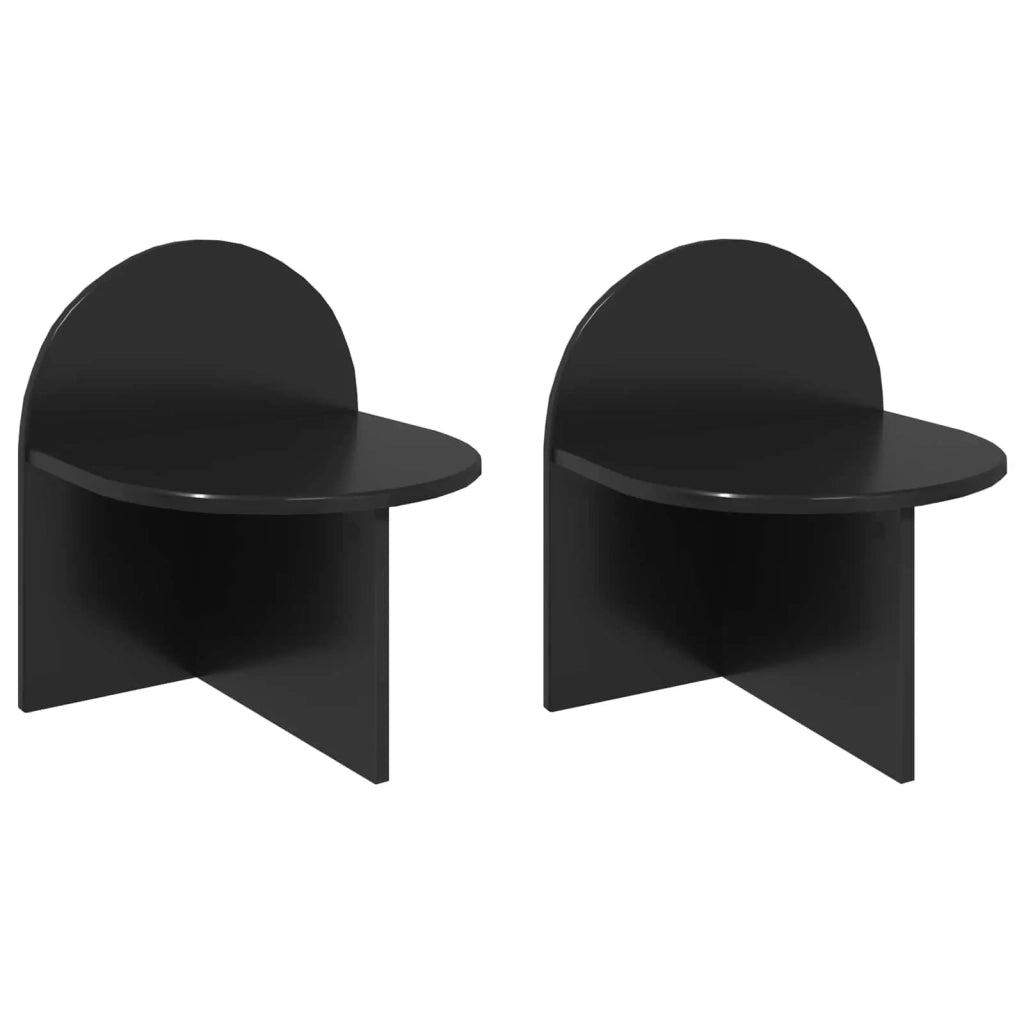 Set di 2 Comodini | Armadio da Notte | Mobiletto da notte Rovere Nero 40 x 35,5 x 45,5 cm