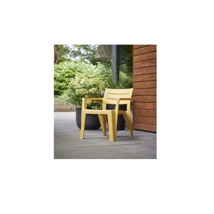 SEDIA CON BRACCIOLI GIALLO SENAPE PL JULIE CHAIR 61,5X58,5X79H