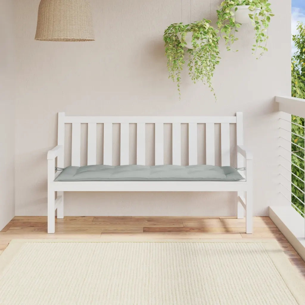 Cuscino Panca Giardino-Cuscini per panchina da esterno Grigio Chiaro M¨¦lange 150x50x7cm Tessuto