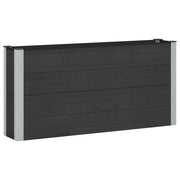 Letto rialzato da giardino Nero 150 x 30 x 72 cm alluminio 42039037