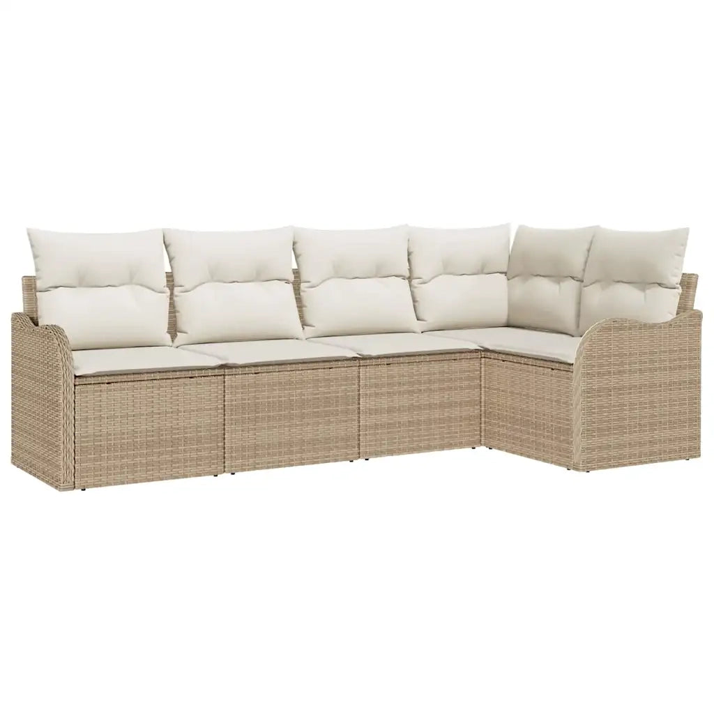 Set Divano da Giardino Beige polyrattan 3345701