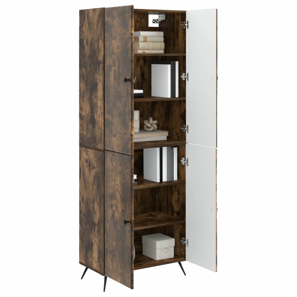 Set di armadi 2 pcs Rovere Fumo Legno ingegnerizzato