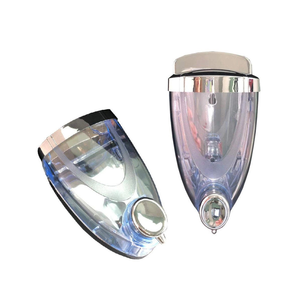 Trade Shop - Erogatore Dispenser Dosatore Sapone Liquido Trasparente A Goccia Kit Fissaggio -