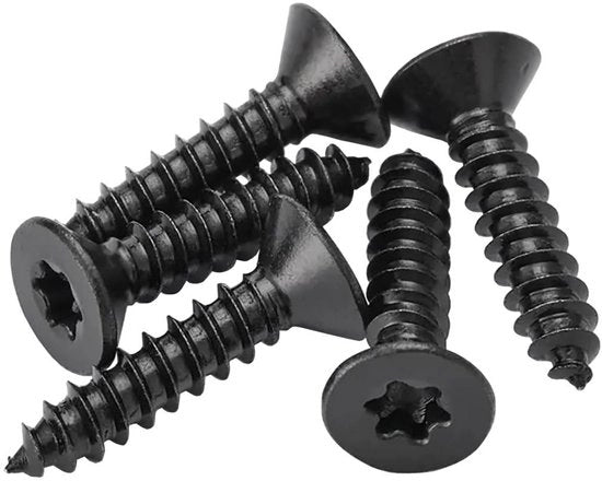 Viti Torx in legno nero xylanato a 304 RVS (100 pezzi)