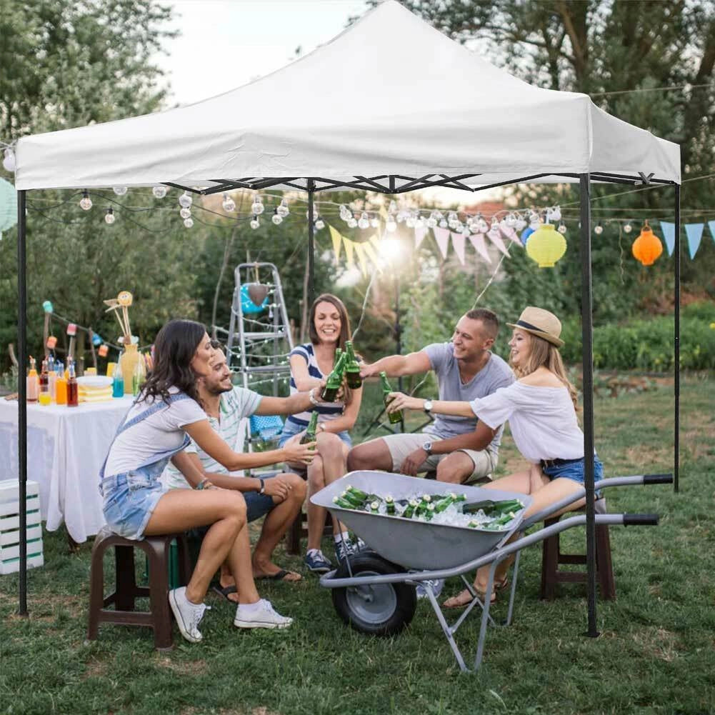 Gazebo 3x3 Pieghevole Impermeabile Richiudibile a Fisarmonica Professionale Bianco