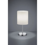 LAMPADA DA TAVOLO JERRY H.29CM BIANCA BASE CROMO