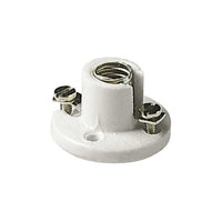 02197 Portalampada E10 Base Porcellana Bianco