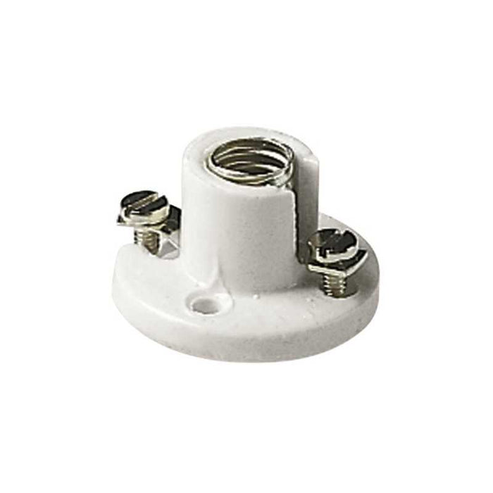 02197 Portalampada E10 Base Porcellana Bianco