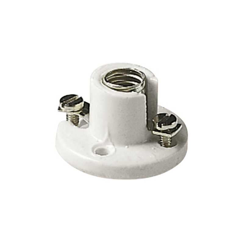 02197 Portalampada E10 Base Porcellana Bianco