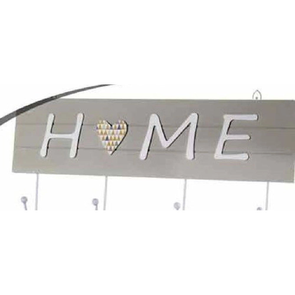 Trade Shop - Appendino Appendi Abiti Da Parete Legno Gancio A 4 Decoro Home 41x11x1cm 745693 -