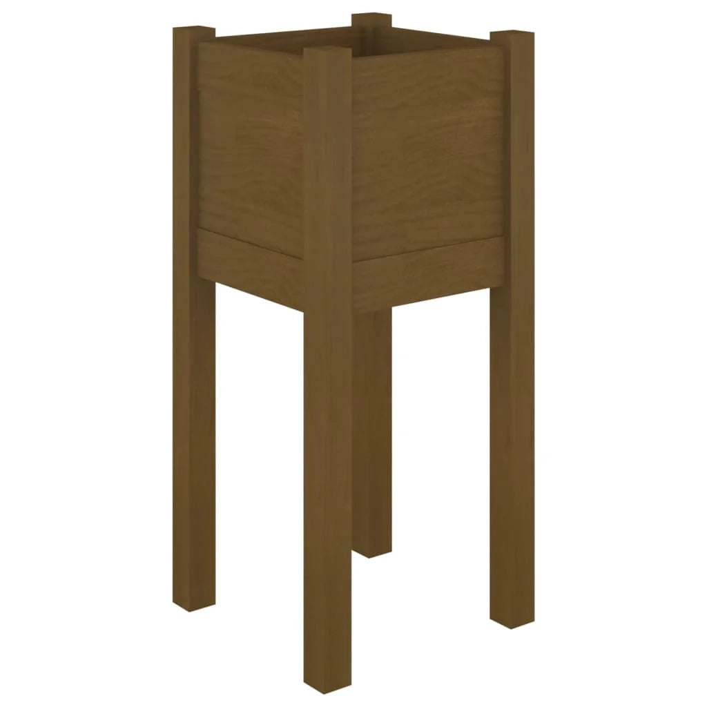 Fioriera aiuola rialzata fioriera aiuola giardino terrazze esterne set da 2 31 x 31 x 70 cm pino massiccio marrone 02_0038895