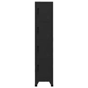 Armadietto con Serratura Nero 38x45x180 cm in Acciaio 339786