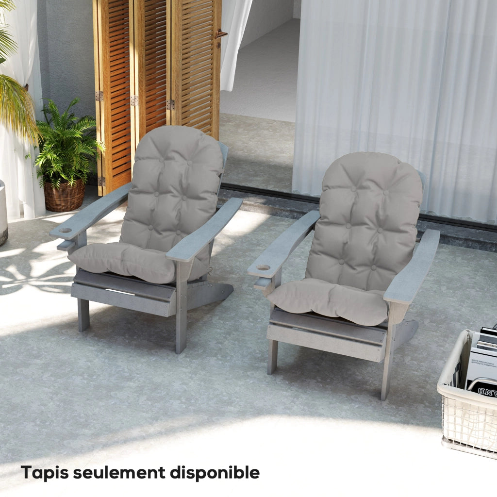 Cuscini per sedie Adirondack ¨C zephmum ¨C 2 pezzi, grigio chiaro
