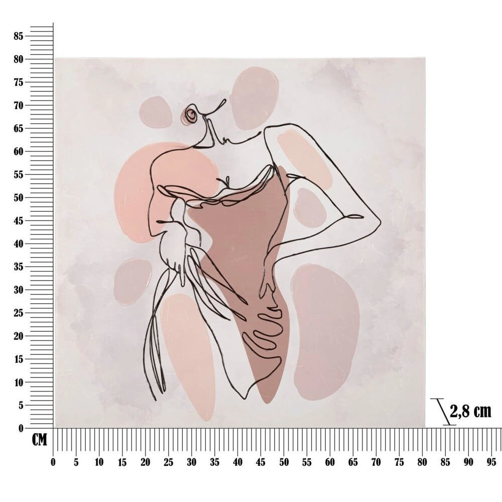 Stampa Dipinta Fiore cm 80X2,8X120 - LADY