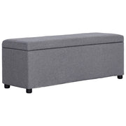 Panca con vano contenitore 116 cm poliestere grigio chiaro 02_0010878