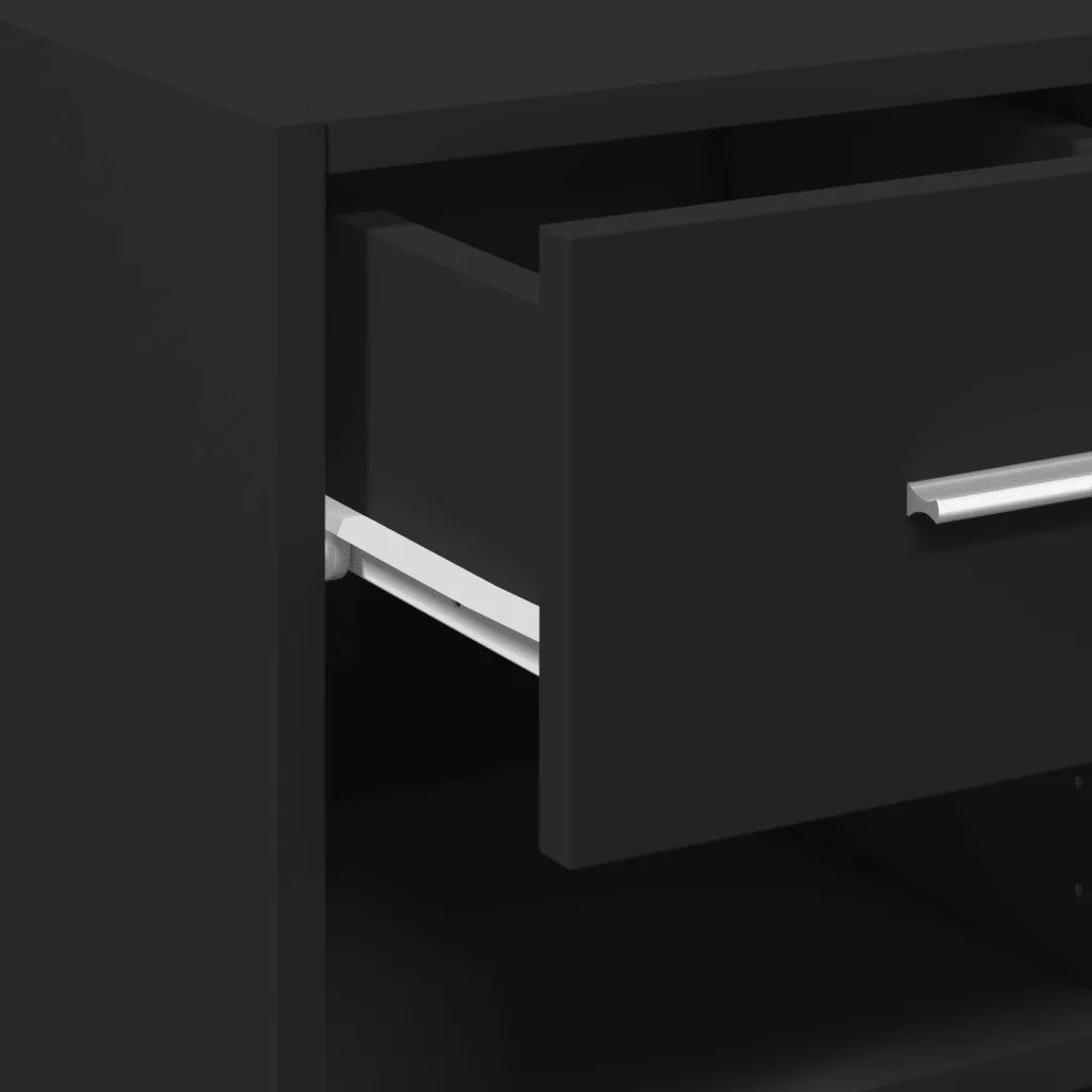 Credenza-Buffet-Armadio da cucina Nera 45x42,5x93 cm in Legno Multistrato
