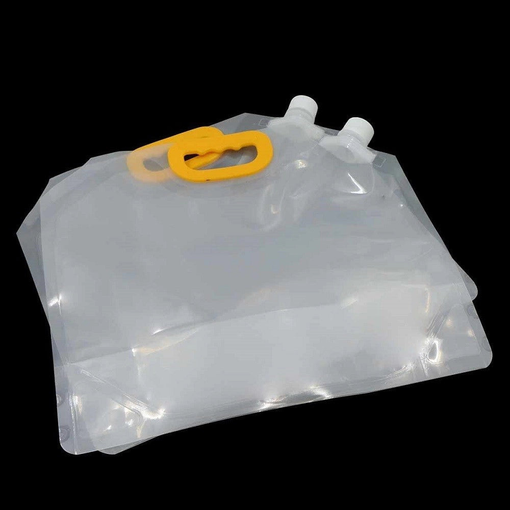 Trade Shop - Set 2 Pz Taniche Pieghevoli Portatili Acqua Potabile 5l Borsa Contenitori Viaggi -