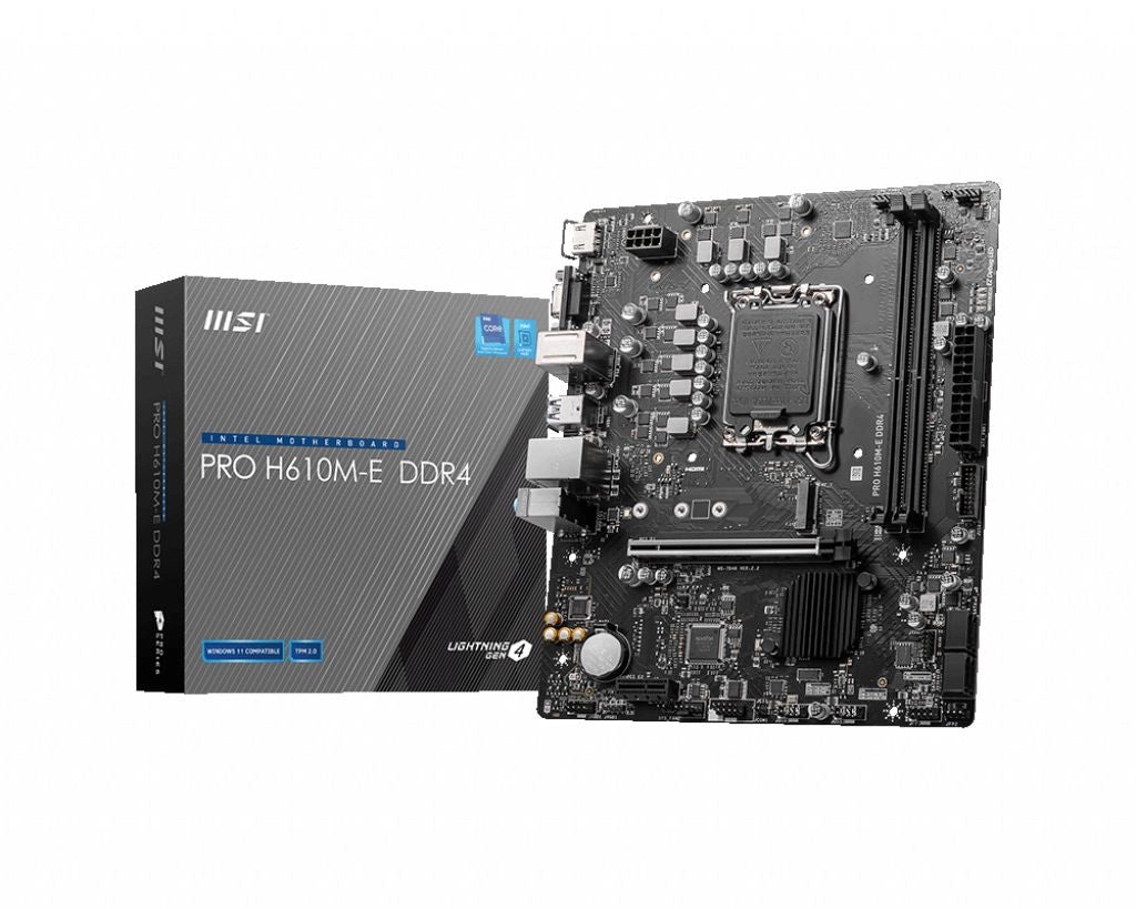 Msi pro h610m-e ddr4 scheda madre intel h610 lga 1700 micro atx